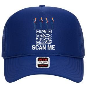 Qr President Trump 4547 Trump Dancing Code High Crown Mesh Back Trucker Hat