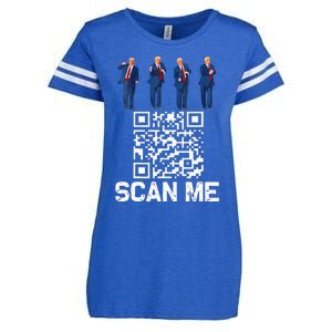 Qr President Trump 4547 Trump Dancing Code Enza Ladies Jersey Football T-Shirt