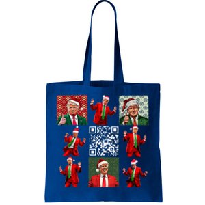 Qr President Trump Christmas Dancing Dance Moves Maga Tote Bag