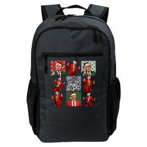 Qr President Trump Christmas Dancing Dance Moves Maga Daily Commute Backpack