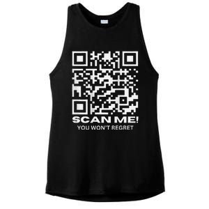 Qr President Trump 4547 Funny Dancing Dance Moves Maga Code Ladies PosiCharge Tri-Blend Wicking Tank