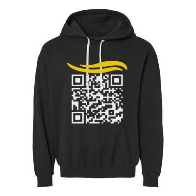 Qr President Trump Dance Code Garment-Dyed Fleece Hoodie