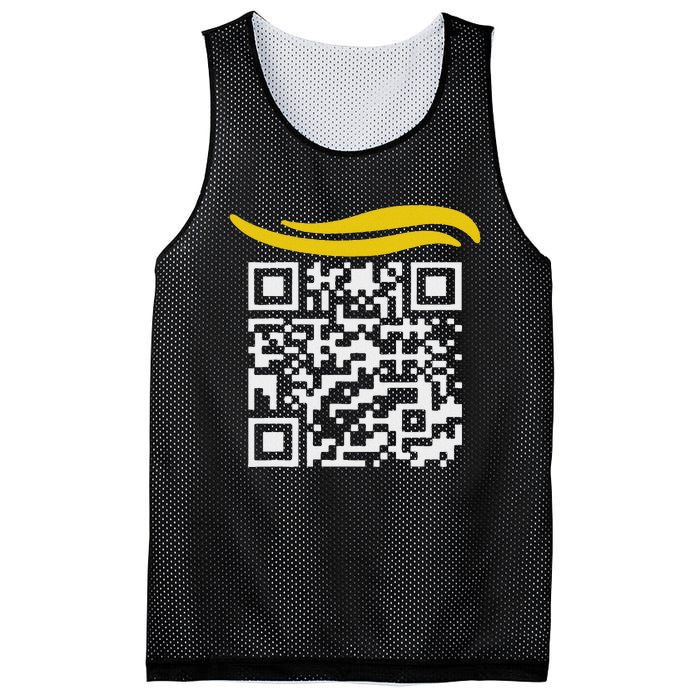 Qr President Trump Dance Code Mesh Reversible Basketball Jersey Tank