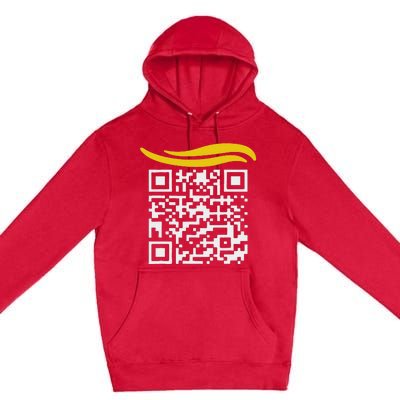 Qr President Trump Dance Code Premium Pullover Hoodie