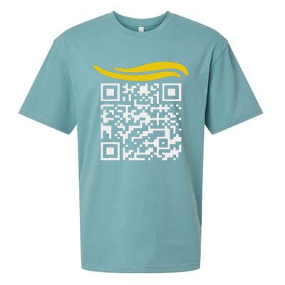 Qr President Trump Dance Code Sueded Cloud Jersey T-Shirt