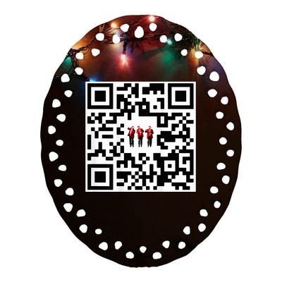 Qr President Trump 4547 Ceramic Oval Ornament