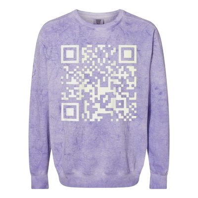 Qr President Trump Dance Code Colorblast Crewneck Sweatshirt