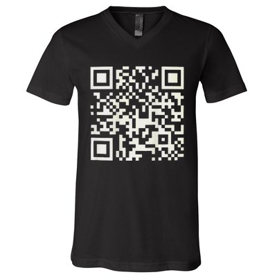 Qr President Trump Dance Code V-Neck T-Shirt