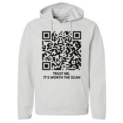 Qr President Trump Dance Code 4547 2024 Back Print Performance Fleece Hoodie