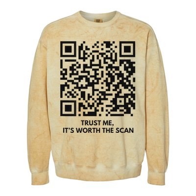 Qr President Trump Dance Code 4547 2024 Back Print Colorblast Crewneck Sweatshirt