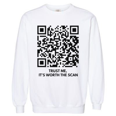 Qr President Trump Dance Code 4547 2024 Back Print Garment-Dyed Sweatshirt