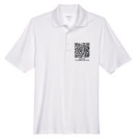 Qr President Trump Dance Code 4547 2024 Back Print Men's Origin Performance Pique Polo