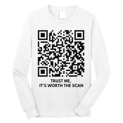 Qr President Trump Dance Code 4547 2024 Back Print Long Sleeve Shirt