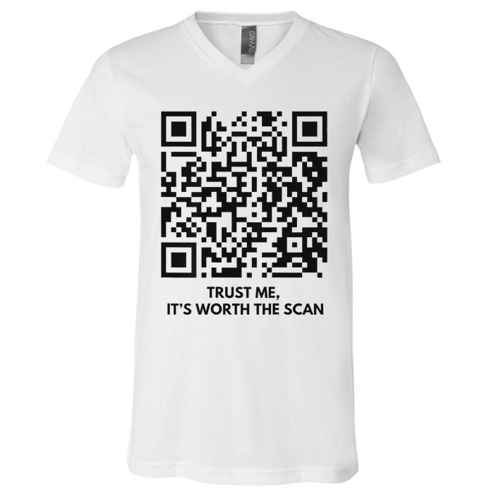 Qr President Trump Dance Code 4547 2024 Back Print V-Neck T-Shirt