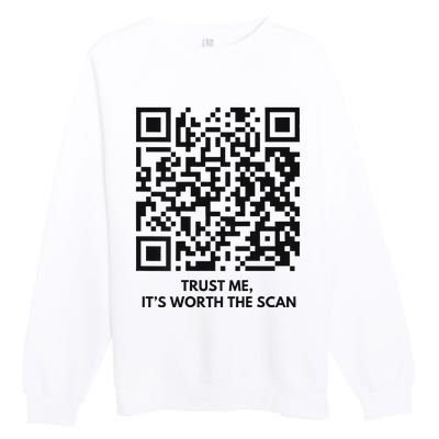 Qr President Trump Dance Code 4547 2024 Back Print Premium Crewneck Sweatshirt