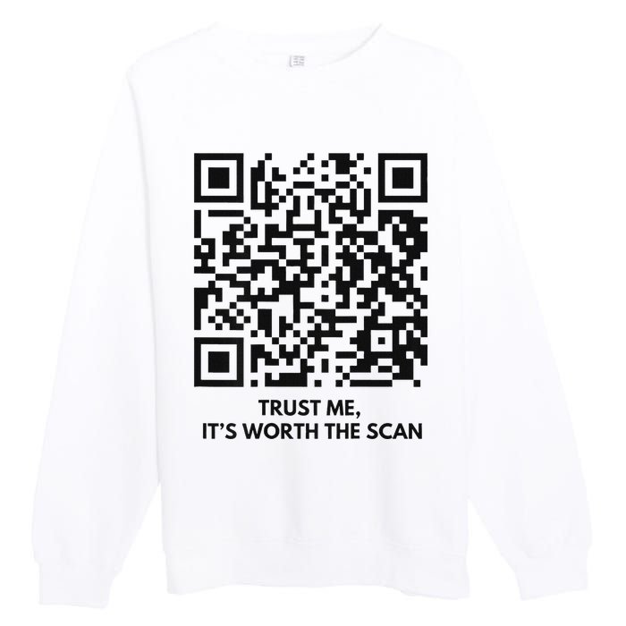 Qr President Trump Dance Code 4547 2024 Back Print Premium Crewneck Sweatshirt