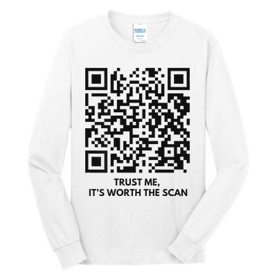 Qr President Trump Dance Code 4547 2024 Back Print Tall Long Sleeve T-Shirt