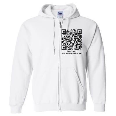 Qr President Trump Dance Code 4547 2024 Back Print Full Zip Hoodie