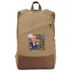 Qr President Trump Dance Code Cotton Canvas Backpack