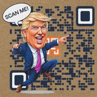 Qr President Trump Dance Code Cotton Canvas Backpack