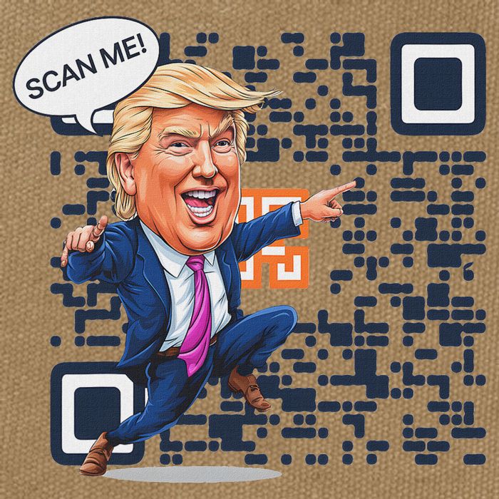 Qr President Trump Dance Code Cotton Canvas Backpack