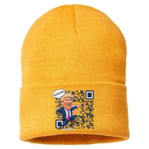 Qr President Trump Dance Code Sustainable Knit Beanie