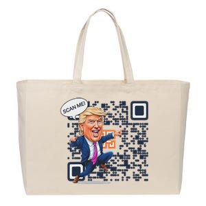 Qr President Trump Dance Code Cotton Canvas Jumbo Tote