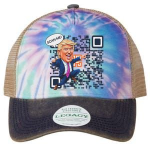 Qr President Trump Dance Code Legacy Tie Dye Trucker Hat