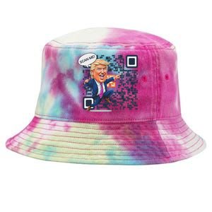 Qr President Trump Dance Code Tie-Dyed Bucket Hat