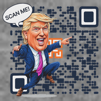 Qr President Trump Dance Code 7-Panel Snapback Hat