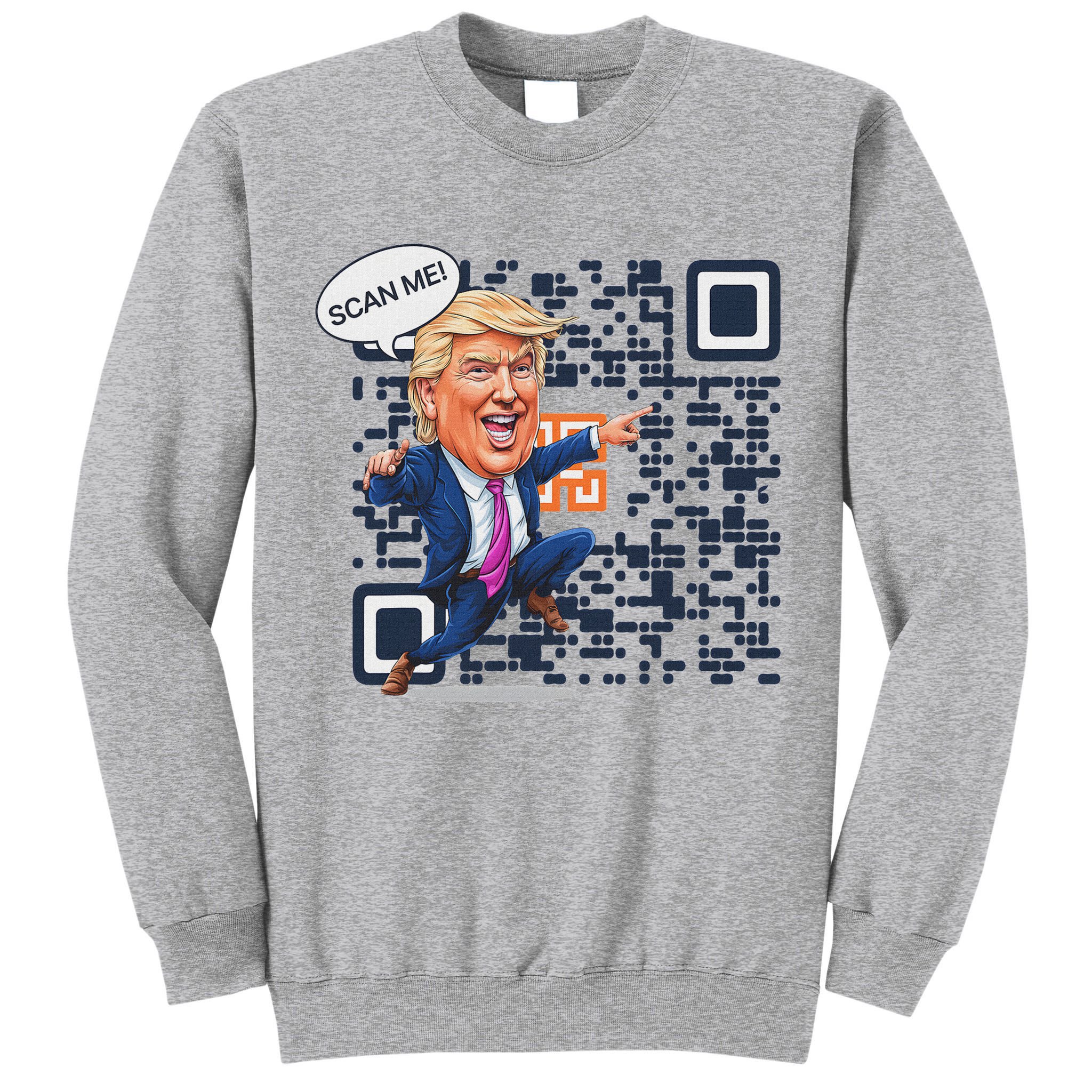 Qr President Trump Dance Code Tall Sweatshirt
