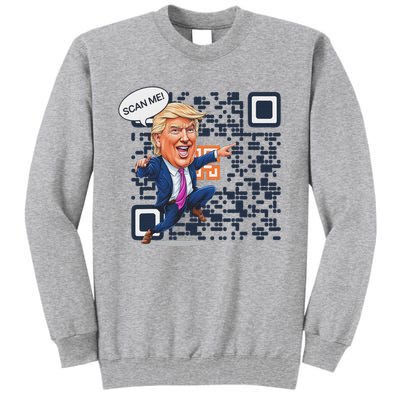 Qr President Trump Dance Code Tall Sweatshirt