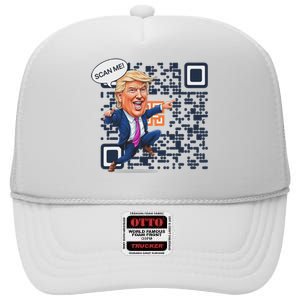 Qr President Trump Dance Code High Crown Mesh Back Trucker Hat