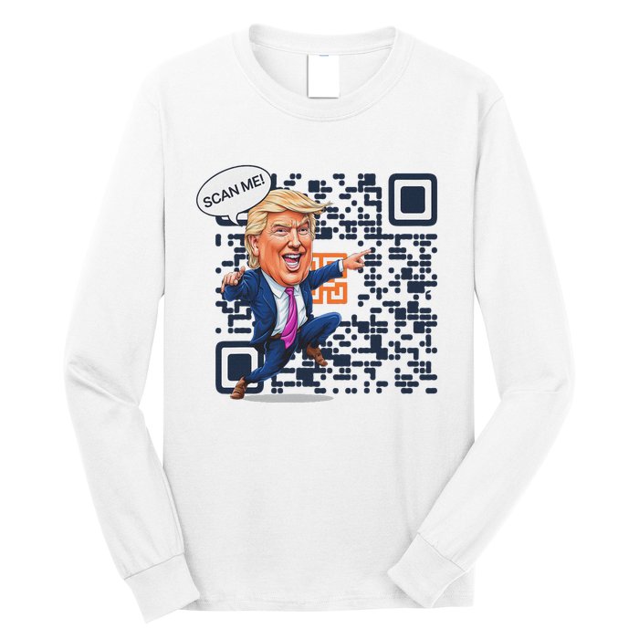 Qr President Trump Dance Code Long Sleeve Shirt