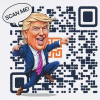 Qr President Trump Dance Code Button