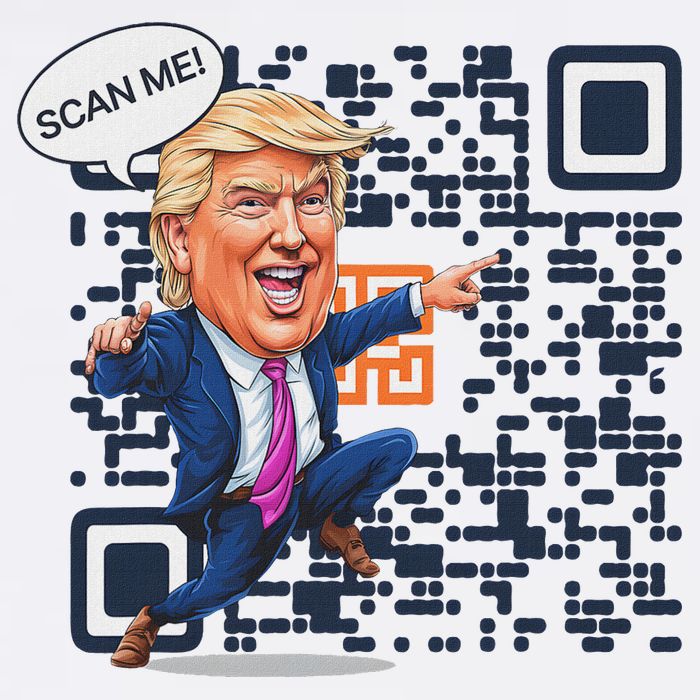Qr President Trump Dance Code Button