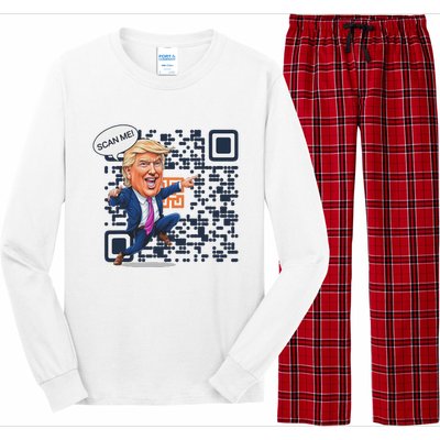 Qr President Trump Dance Code Long Sleeve Pajama Set