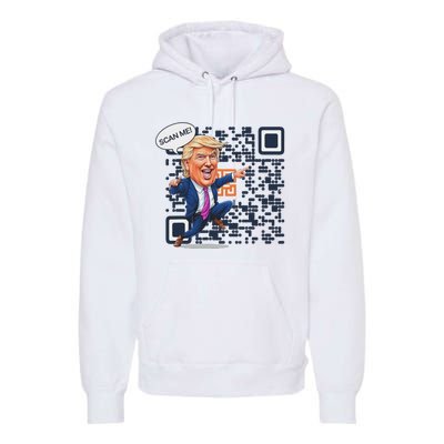 Qr President Trump Dance Code Premium Hoodie