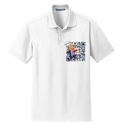 Qr President Trump Dance Code Dry Zone Grid Polo