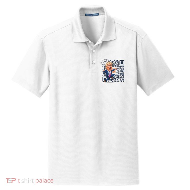 Qr President Trump Dance Code Dry Zone Grid Polo