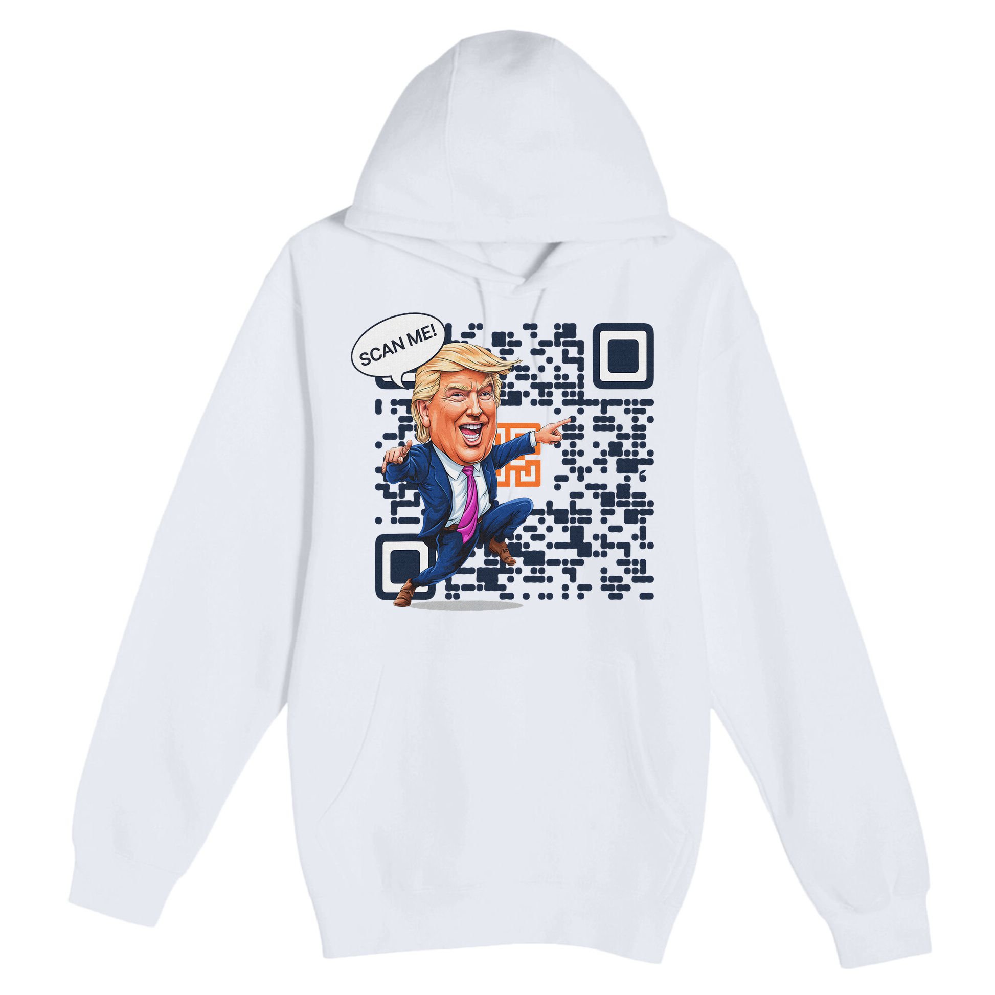 Qr President Trump Dance Code Premium Pullover Hoodie