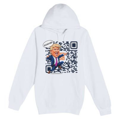 Qr President Trump Dance Code Premium Pullover Hoodie