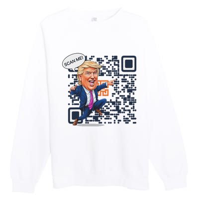 Qr President Trump Dance Code Premium Crewneck Sweatshirt