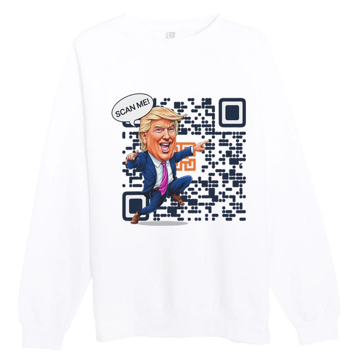 Qr President Trump Dance Code Premium Crewneck Sweatshirt