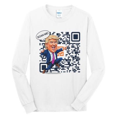 Qr President Trump Dance Code Tall Long Sleeve T-Shirt