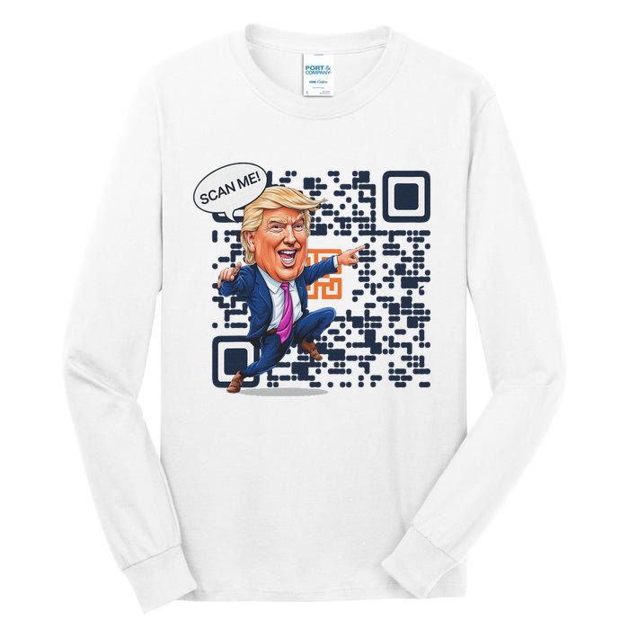 Qr President Trump Dance Code Tall Long Sleeve T-Shirt