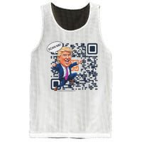 Qr President Trump Dance Code Mesh Reversible Basketball Jersey Tank