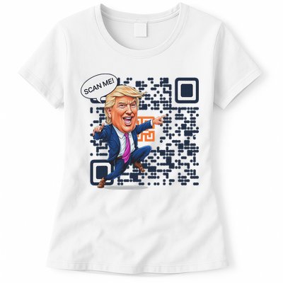Qr President Trump Dance Code Womens T-Shirt