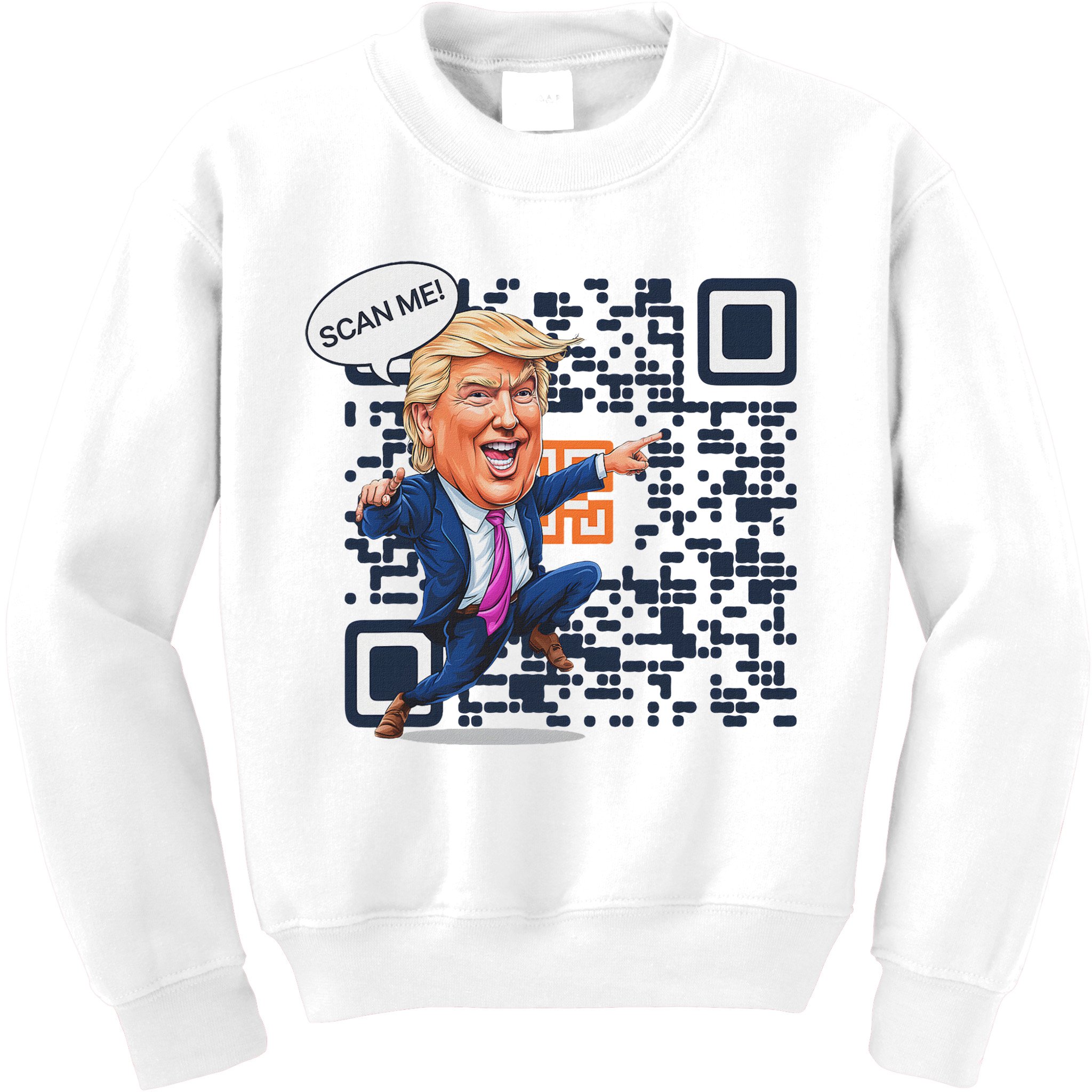 Qr President Trump Dance Code Kids Sweatshirt