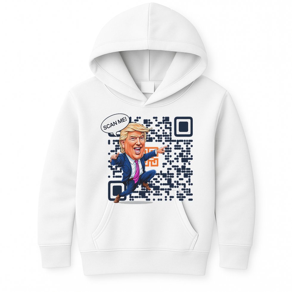 Qr President Trump Dance Code Kids Hoodie